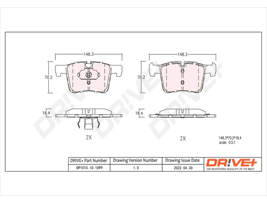 Brake Pad Set, disc brake DP1010.10.1099