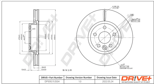 Brake Disc DP1010.11.0504