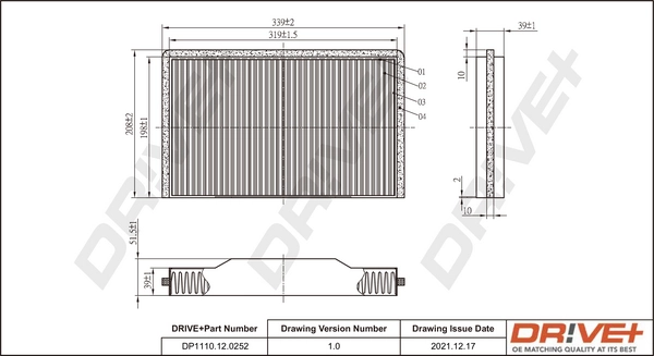 Filter, cabin air DP1110.12.0252