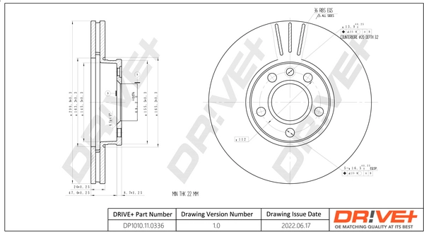 Brake Disc DP1010.11.0336