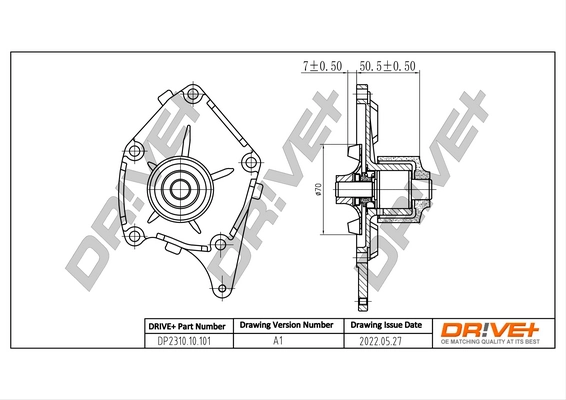 Water Pump, engine cooling DP2310.10.101