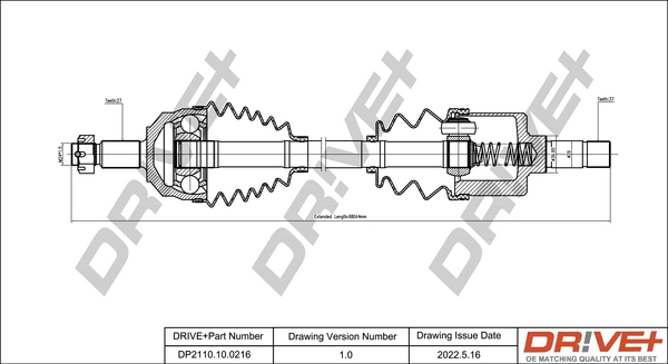Drive Shaft DP2110.10.0216