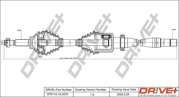 Drive Shaft DP2110.10.0375