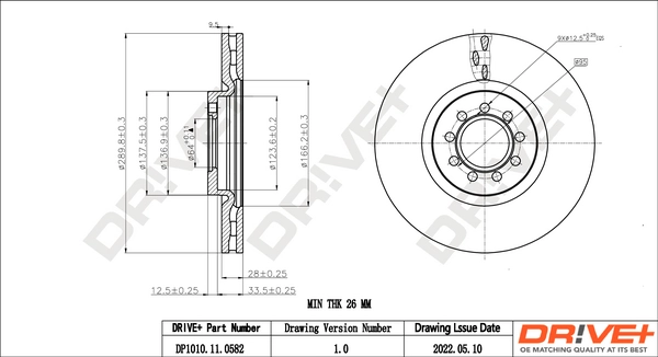 Brake Disc DP1010.11.0582