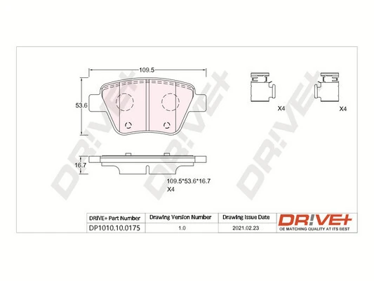 Brake Pad Set, disc brake DP1010.10.0175