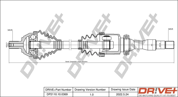 Drive Shaft DP2110.10.0369