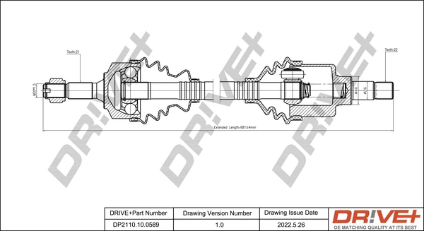 Drive Shaft DP2110.10.0589
