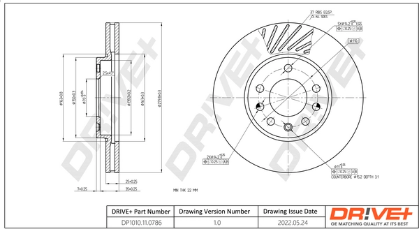 Brake Disc DP1010.11.0786