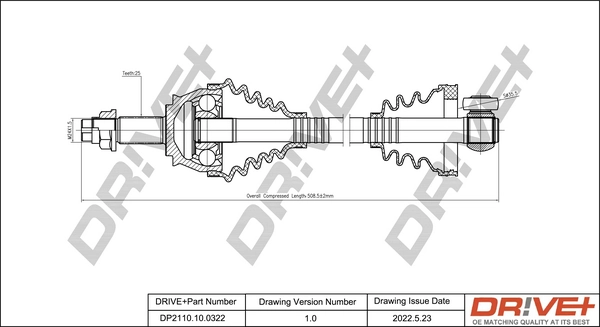 Drive Shaft DP2110.10.0322