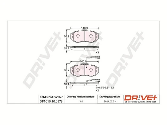 Brake Pad Set, disc brake DP1010.10.0873