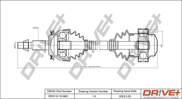 Drive Shaft DP2110.10.0961