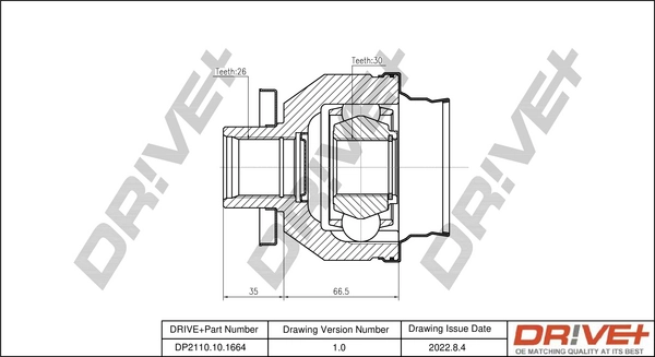 Joint Kit, drive shaft DP2110.10.1664