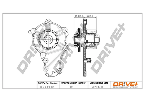 Water Pump, engine cooling DP2310.10.109