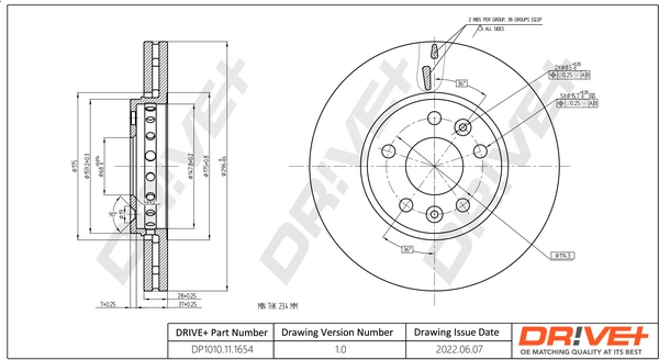 Brake Disc DP1010.11.1654