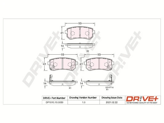 Brake Pad Set, disc brake DP1010.10.0059