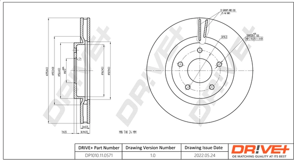 Brake Disc DP1010.11.0571