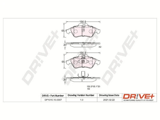 Brake Pad Set, disc brake DP1010.10.0987