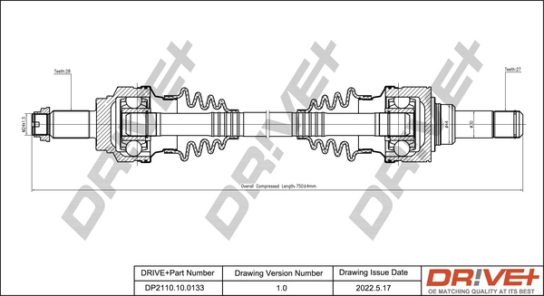 Drive Shaft DP2110.10.0133