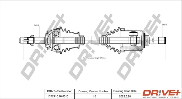 Drive Shaft DP2110.10.0315