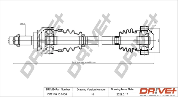 Drive Shaft DP2110.10.0136