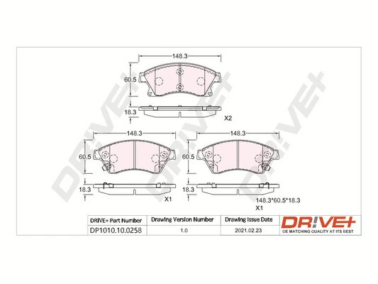 Brake Pad Set, disc brake DP1010.10.0258