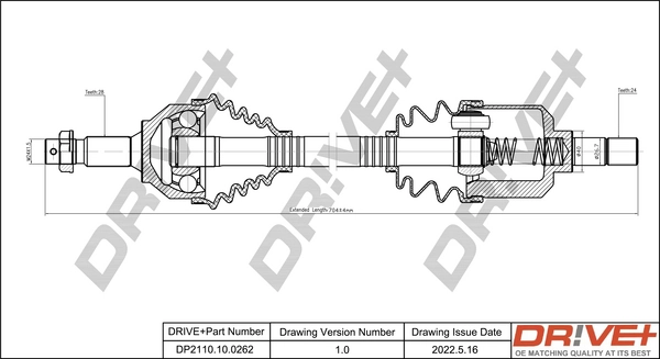 Drive Shaft DP2110.10.0262