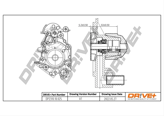 Water Pump, engine cooling DP2310.10.025