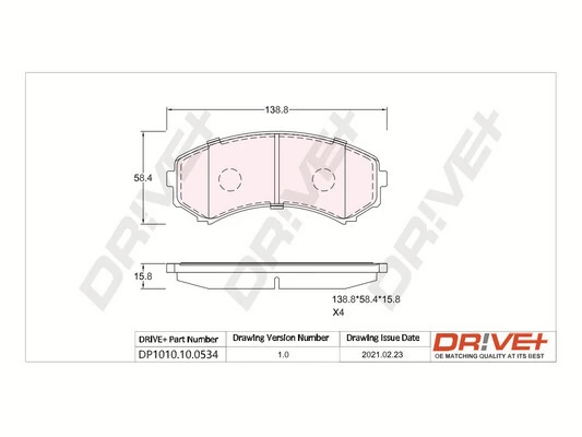 Brake Pad Set, disc brake DP1010.10.0534
