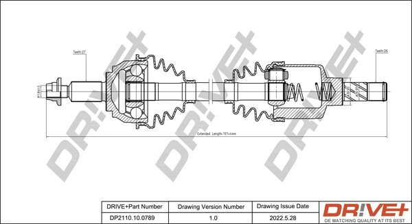 Drive Shaft DP2110.10.0789
