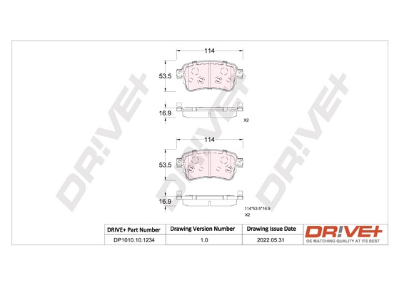 Brake Pad Set, disc brake DP1010.10.1234