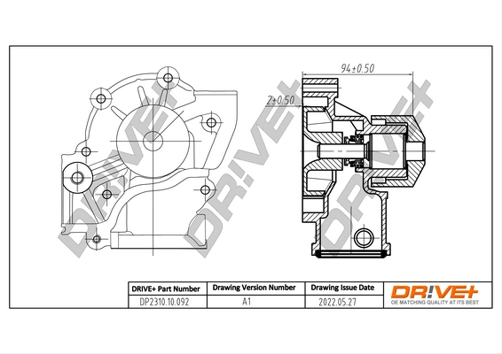 Water Pump, engine cooling DP2310.10.092