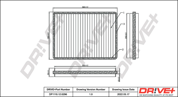 Filter, cabin air DP1110.12.0296