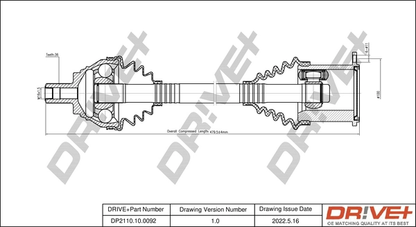 Drive Shaft DP2110.10.0092