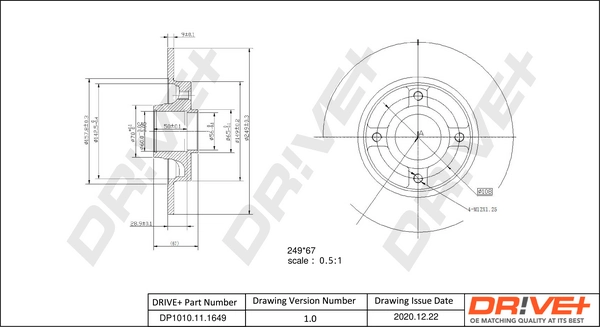 Brake Disc DP1010.11.1649