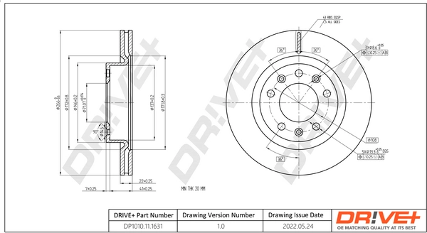 Brake Disc DP1010.11.1631