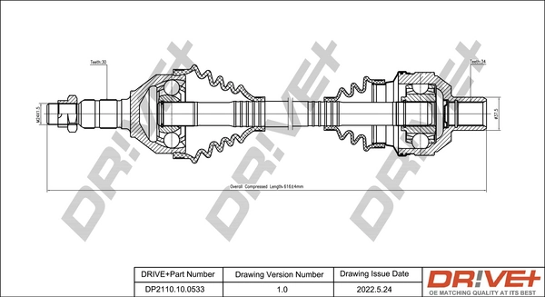 Drive Shaft DP2110.10.0533