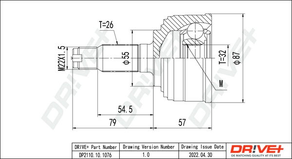 Joint Kit, drive shaft DP2110.10.1076