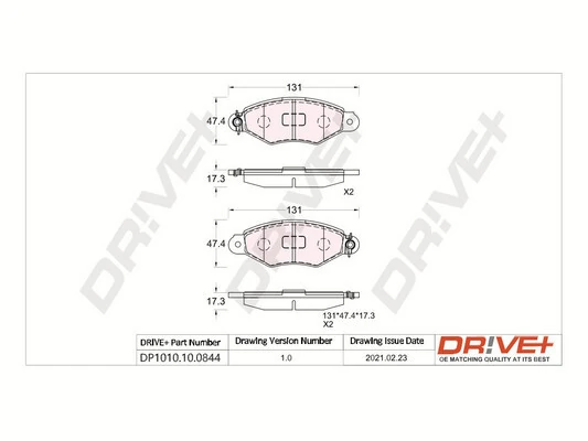 Brake Pad Set, disc brake DP1010.10.0844