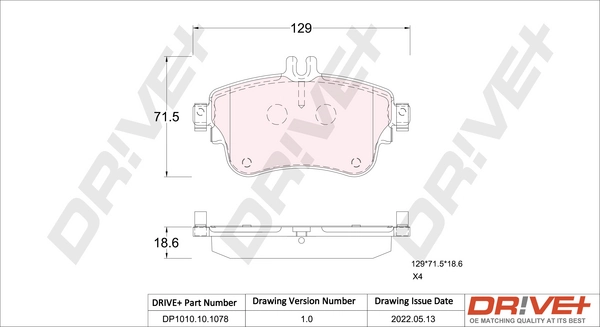 Brake Pad Set, disc brake DP1010.10.1078