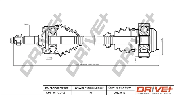 Drive Shaft DP2110.10.0409