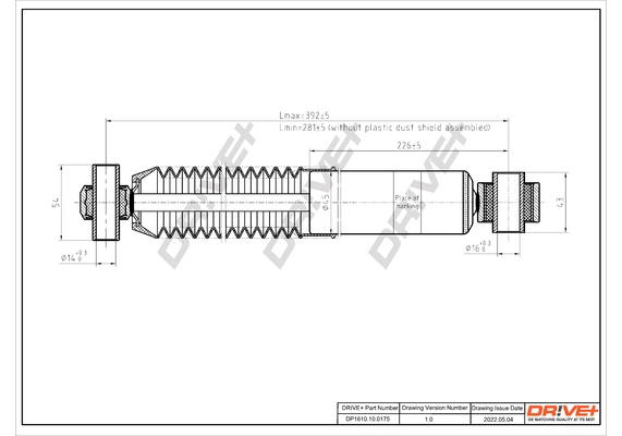Shock Absorber DP1610.10.0175