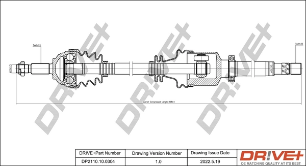 Drive Shaft DP2110.10.0304