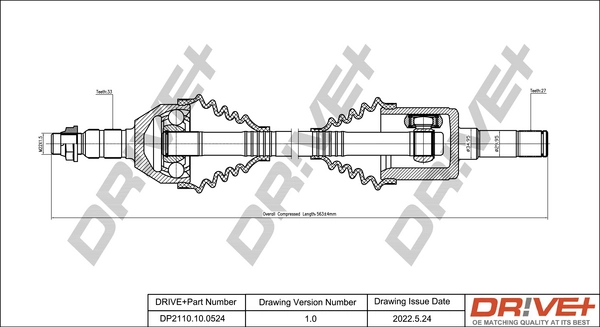 Drive Shaft DP2110.10.0524