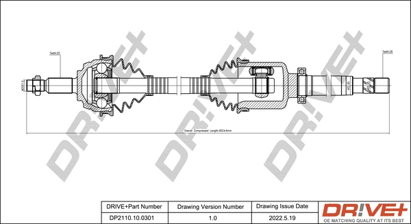 Drive Shaft DP2110.10.0301