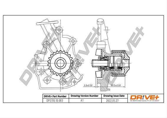 Water Pump, engine cooling DP2310.10.083