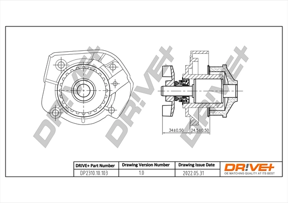 Water Pump, engine cooling DP2310.10.103