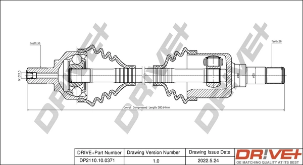 Drive Shaft DP2110.10.0371