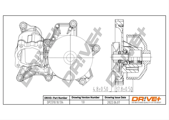 Water Pump, engine cooling DP2310.10.134