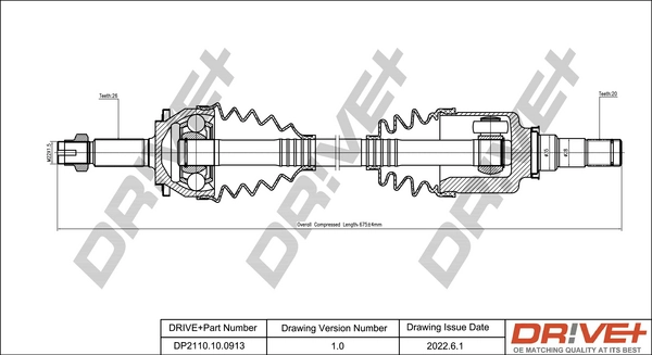 Drive Shaft DP2110.10.0913