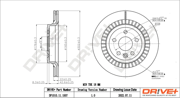 Brake Disc DP1010.11.1507